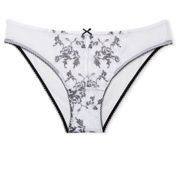 Keyhole in Back & Front VS Dream Angels Embroidered Lace Keyhole Cheekini Floral - Picture 5 of 8